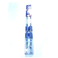 Antenna Double Blue Color Spiral-Flex Non-Functional 28" 2 Pcs Trucks NEW