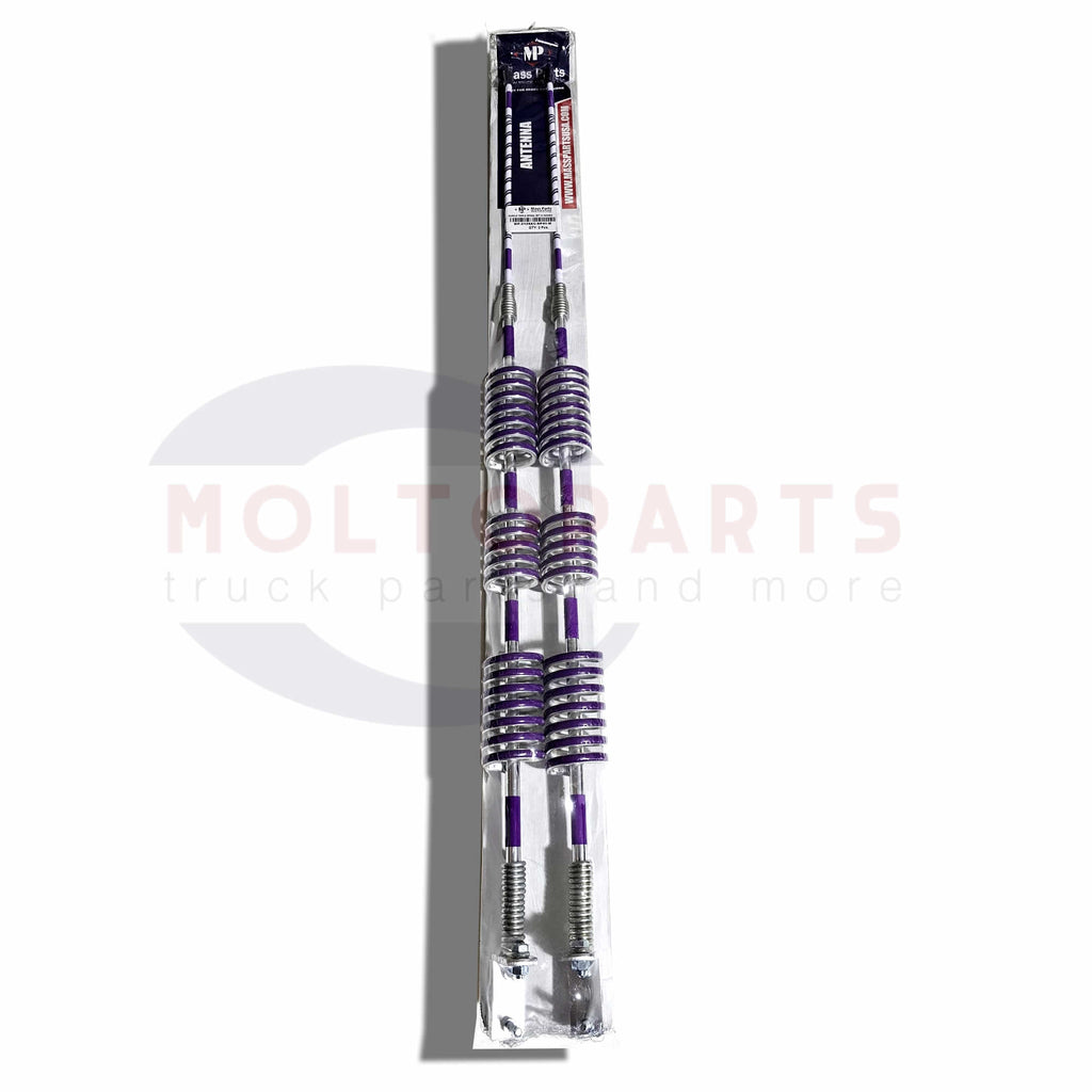 Antenna Triple Purple Color Spiral-Flex Non-Functional 41" 2 Pcs Trucks