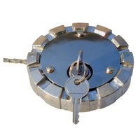 Fuel Cap Aluminum 3" -5.5 NS Locking Vented & Chain F/ Peterbuilt NEW
