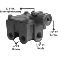 103010 LRV-3507 H-30268 Relay Valve R-14H 4PSI W/ Bracket For Mack Replacement NEW