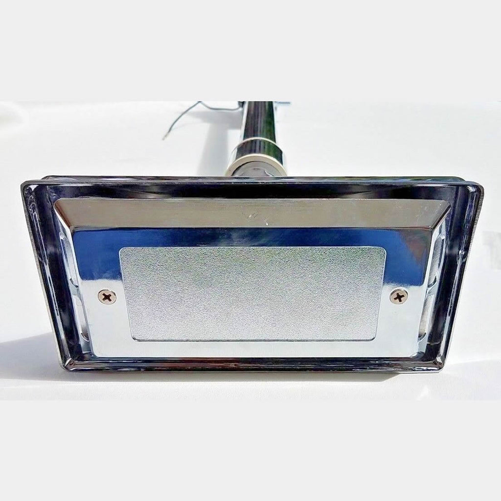 Rectangular Air Horn Truck Trumpet Loud Single Tone Roof Mount Chromed 12V/24V