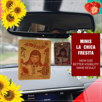 La Chica Fresita MINIS 3 Pack Car Air Freshener Essence Strawberry ( 1-3 Sets )