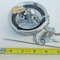 Fuel Cap Aluminum 3" -5.5 NS Locking Vented & Chain F/ Peterbuilt NEW