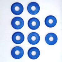 10028 Gladhand Seals Hose Coupler Double Lip Blue Rubber Replacement 10 Units