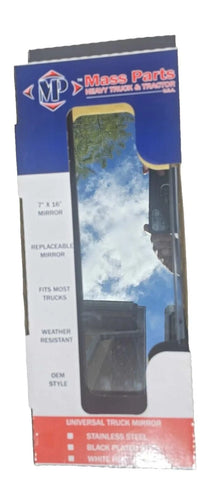 West Coast Mirror Head 7â€ X 16â€ Bubble Back - Stainless Steel MP-7263-SS