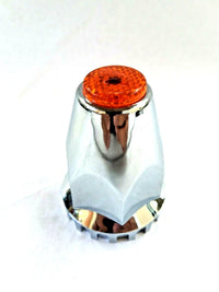 Threaded Lug Nut Cover with Flange 33mm x 2 1/8 Amber Color Top Reflector 10 Pcs