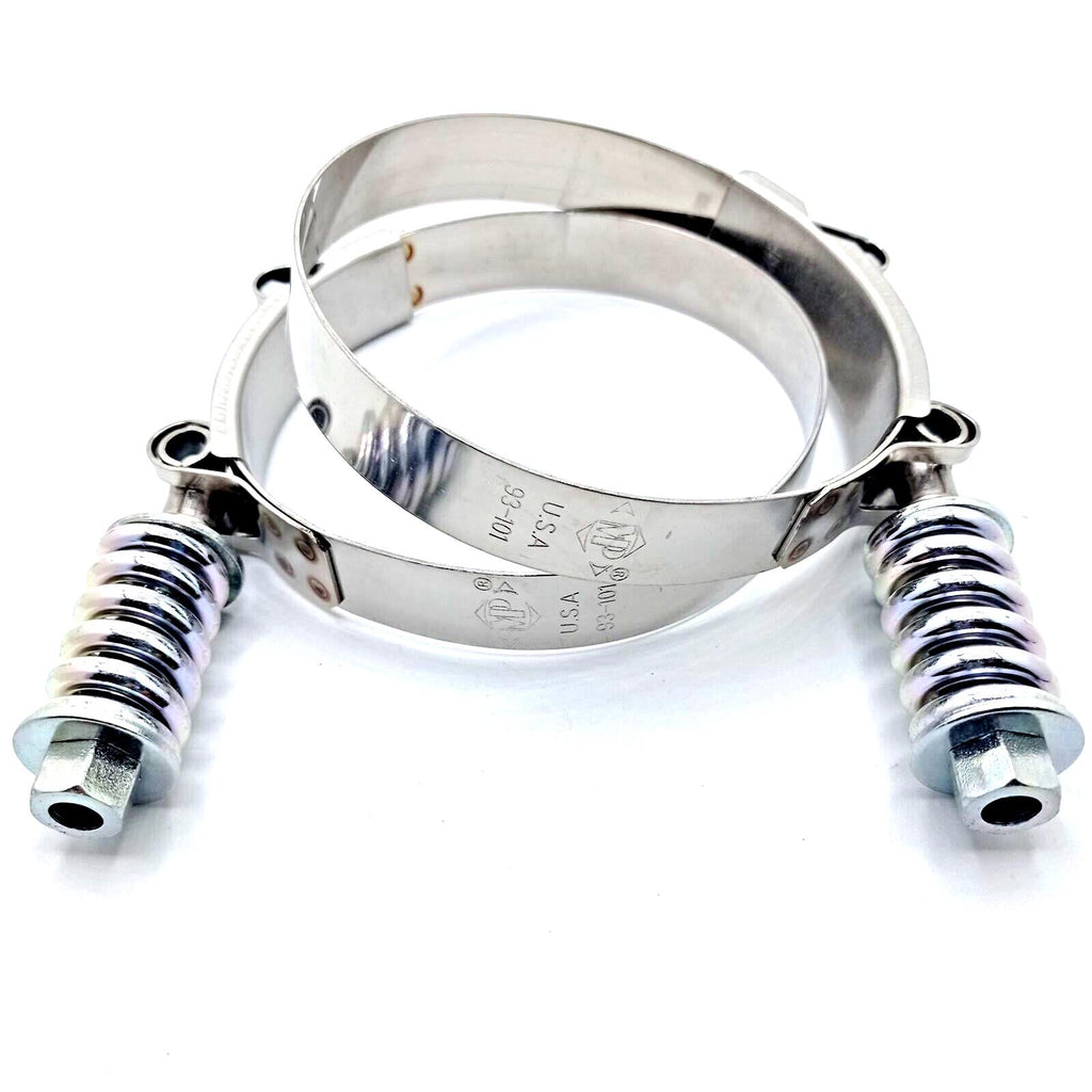 93-101mm Spring Loaded T-Bolt Clamp Constant Tension Stainless Steel 3.5" 2 pcs.