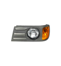Chrome Headlights W/Corner Light+Bezel Mack Granite CV713 Truck Left & Right Rep