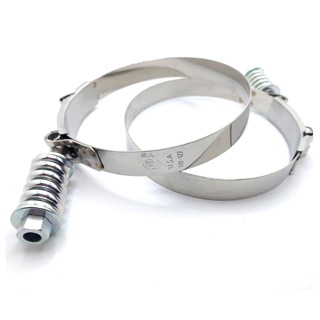 119-126mm T-BOLT Clamp Spring Loaded Constant Ten Stainless Steel 4 1/2in 2 pcs