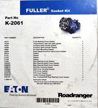 K2061 Eaton Fuller OEM all Transmission Parts 3296 RTLO/F-18913A, 18913AT2