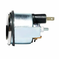 Voltmeter 52mm (2") 8-16V Black Dial Bezel Chrome Warning Light A2C59512545 Repl