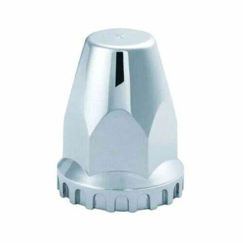 Chrome Tread-On Lug Nut Cover with Flange ABS 33mm FORTPRO 10 Pack