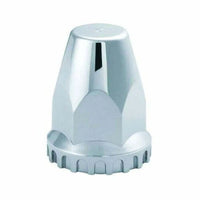 Chrome Tread-On Lug Nut Cover with Flange ABS 33mm FORTPRO 10 Pack