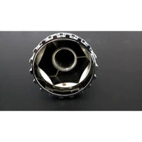 Chrome Tread-On Lug Nut Cover with Flange ABS 33mm FORTPRO 10 Pack