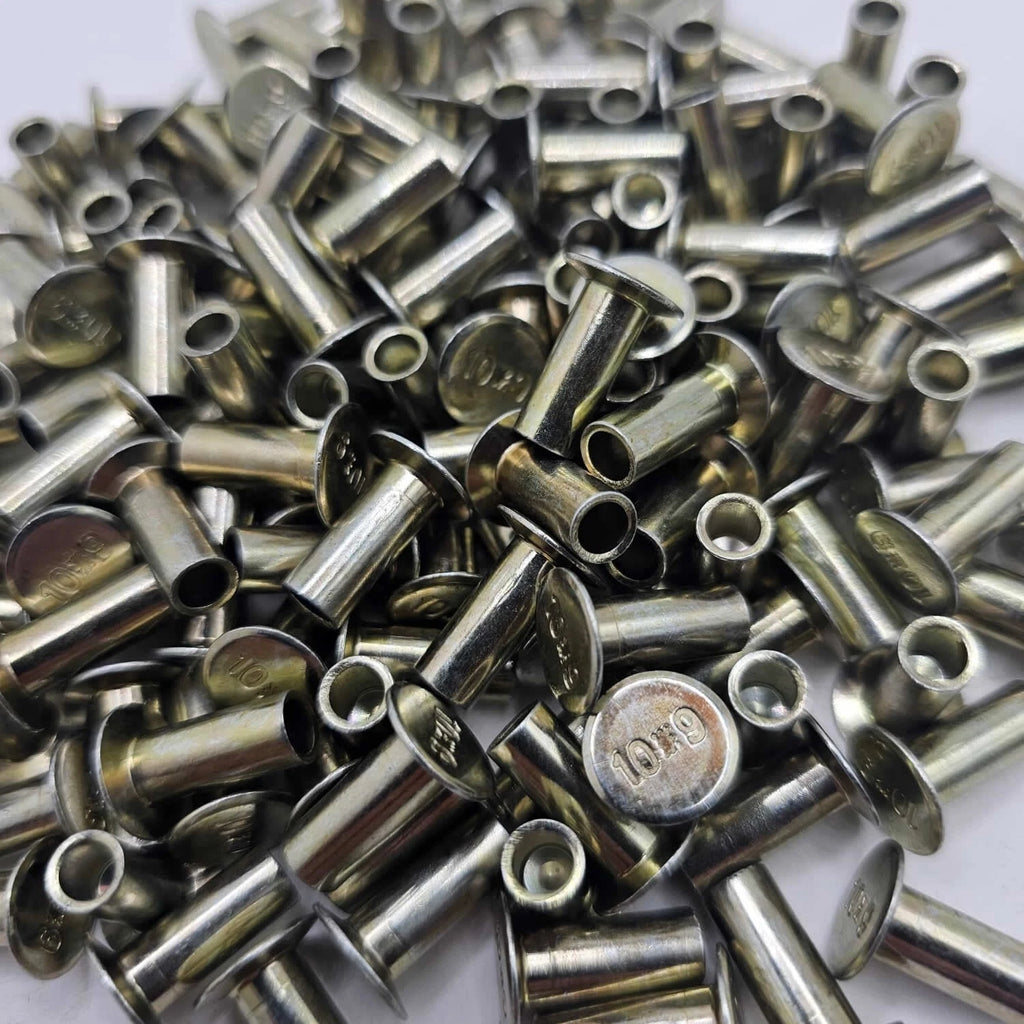 10-9 Brake Liner Rivets Round Head 1/2 Head Diameter 8/16 Inch Long 100 Units
