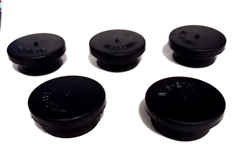 359-5990 Hub Cap 1-1/8 Black Fill Plug Rubber Plug Wheel 5 Seals Replacement