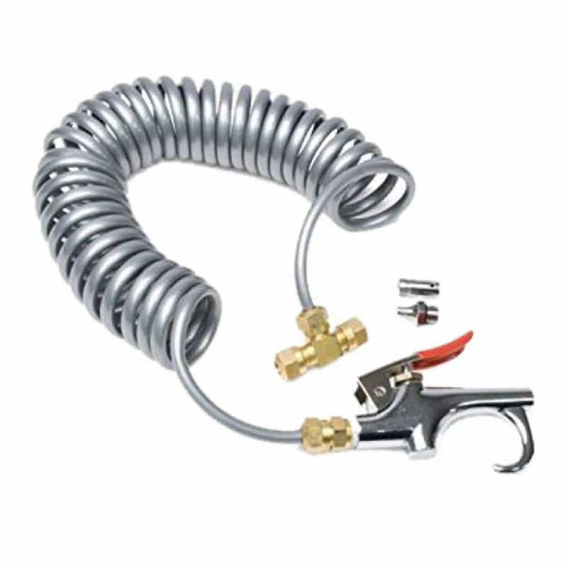 Air Seat Blow Gun Kit for Heavy Duty Trucks 12 foot nylon hose 120 PSI
