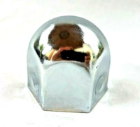 Chrome Round Top Lug Push-On Nut Cover 1-1/2"X1-1/2" ABS Plastic 10 Pack