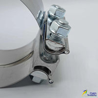 4" Exhaust Band Preformed Clamp 304 Stainless Steel Lap Joint Fits Muffler