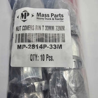 2014P Chrome ABS Nut Cover 33mm Push-On MP-2814P 10 Units