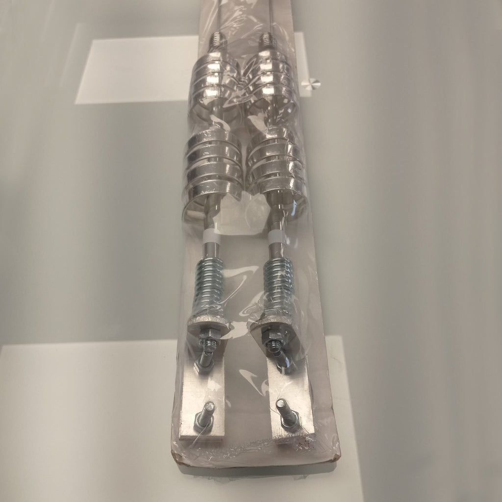 Antenna Double Chrome Color Spiral-Flex Non Functional 28" 2 Pcs Trucks NEW