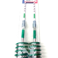 Antenna Triple Green & Chrome Color Spiral-Flex Non-Tunable 41" 2 Pcs