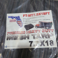 FT-MT7.5X18FT 7.5´X 18 Multi-Color polyethylene monofilament Flat Mesh Tarp NEW