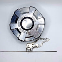 Fuel Cap Aluminum 4" -8 NPSM Locking Full Function Vented & Chain Diesel Only