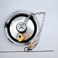 Fuel Cap Aluminum 4" -8 NPSM Locking Full Function Vented & Chain Diesel Only