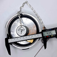 Fuel Cap Aluminum 4" -8 NPSM Locking Full Function Vented & Chain Diesel Only