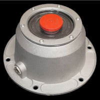 343-4195 Hub Cap Clear Plastic Red Pipe I.D 6-3/4" 6 HOLE Height: 2-11/16" Rep.