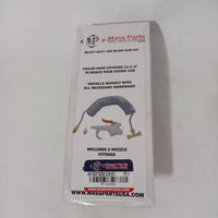 Air Seat Blow Gun Kit for Truck 12' PU Coiled Air Hose 1/4" & 2 Nozzle Tips NEW