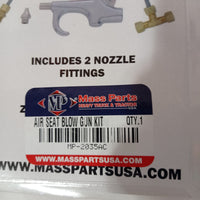 Air Seat Blow Gun Kit for Truck 12' PU Coiled Air Hose 1/4" & 2 Nozzle Tips NEW