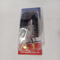 Air Seat Blow Gun Kit for Truck 12' PU Coiled Air Hose 1/4" & 2 Nozzle Tips NEW