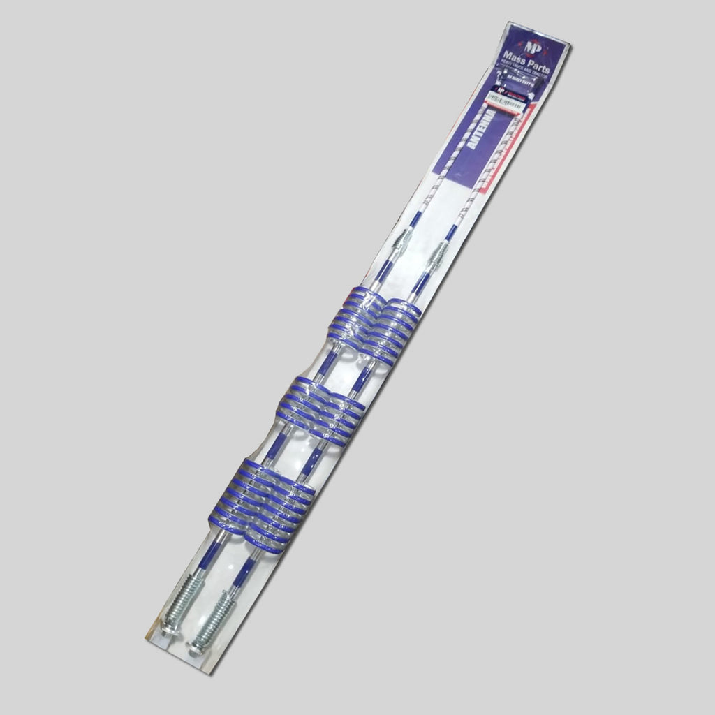 Antenna Triple Blue & Chrome Color Spiral-Flex Non-Tunable 41" 2 Pcs NEW