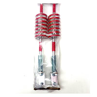 Antenna Triple Red & Chrome Color Spiral-Flex Non-Tunable 41" 2 Pcs MP-2129AC-SP41-R