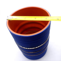 Intercooler Silicone Hose 4" X 6" BLUE 3 RINGS for International Replacement NEW