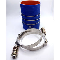 Intercooler Silicone Hose 4" X 6" BLUE 3 RINGS for International Replacement NEW