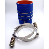 Intercooler Silicone Hose 4" X 6" BLUE 3 RINGS for International Replacement NEW