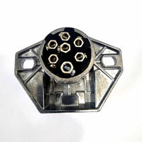 7-Way Connector Electrical Sockets 7 Solid Pins Male Round Die Cast