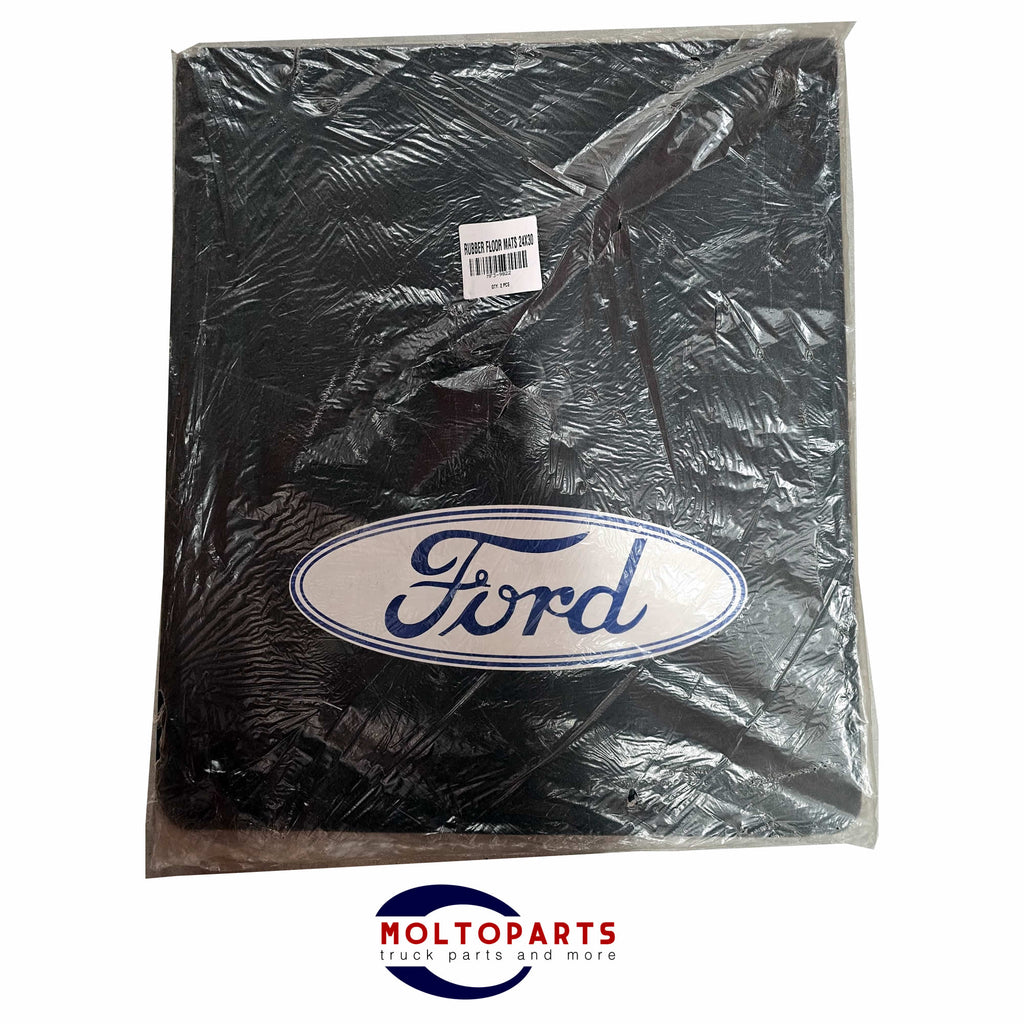 2 Heavy Truck Rubber M/Flap Floor Mats 24x30 Blue/White for F450 F550 F600 F8000