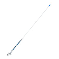 Blue Whip Antenna Stainless Steel 48 inches with Support for Truck Non-tunable