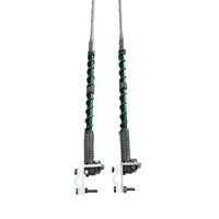 Green Whip Antenna Stainless Steel 48 inches with Support for Truck Non-tunable