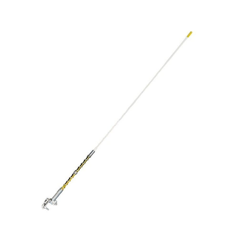 Yellow Whip Antenna Stainless Steel 48 inches with Support for Truck Non-Tunable