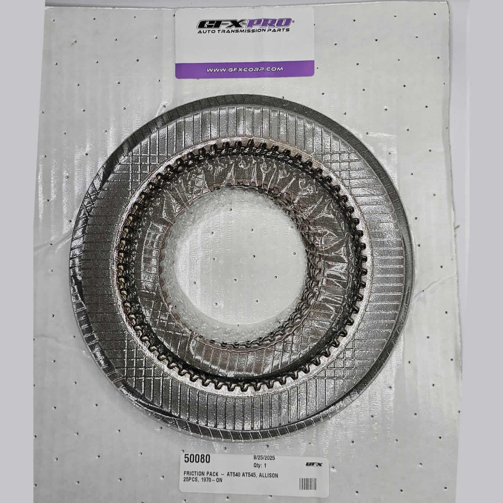 50080 Allison Transmission Friction Kit Pack AT540 AT545 25 Pcs 1970-On Replac.