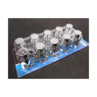 Chrome Tread-On Lug Nut Cover with Flange ABS 33mm FORTPRO 10 Pack