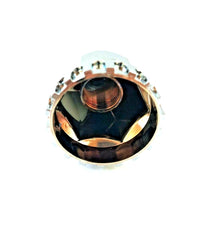 Threaded Lug Nut Cover with Flange 33mm x 2 1/8 Amber Color Top Reflector 10 Pcs
