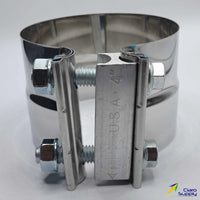 4" Exhaust Band Preformed Clamp 304 Stainless Steel Lap Joint Fits Muffler