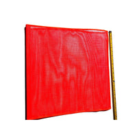 NMC National Marker Vinyl Mesh Red Flag on A 30In X 18-18 In (4pcs)
