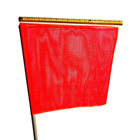 NMC National Marker Vinyl Mesh Red Flag on A 30In X 18-18 In (4pcs)